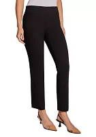 Petite Pull On Straight Ankle Pants