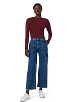 Women's Rosie High Rise Cargo Wide Leg Jeans