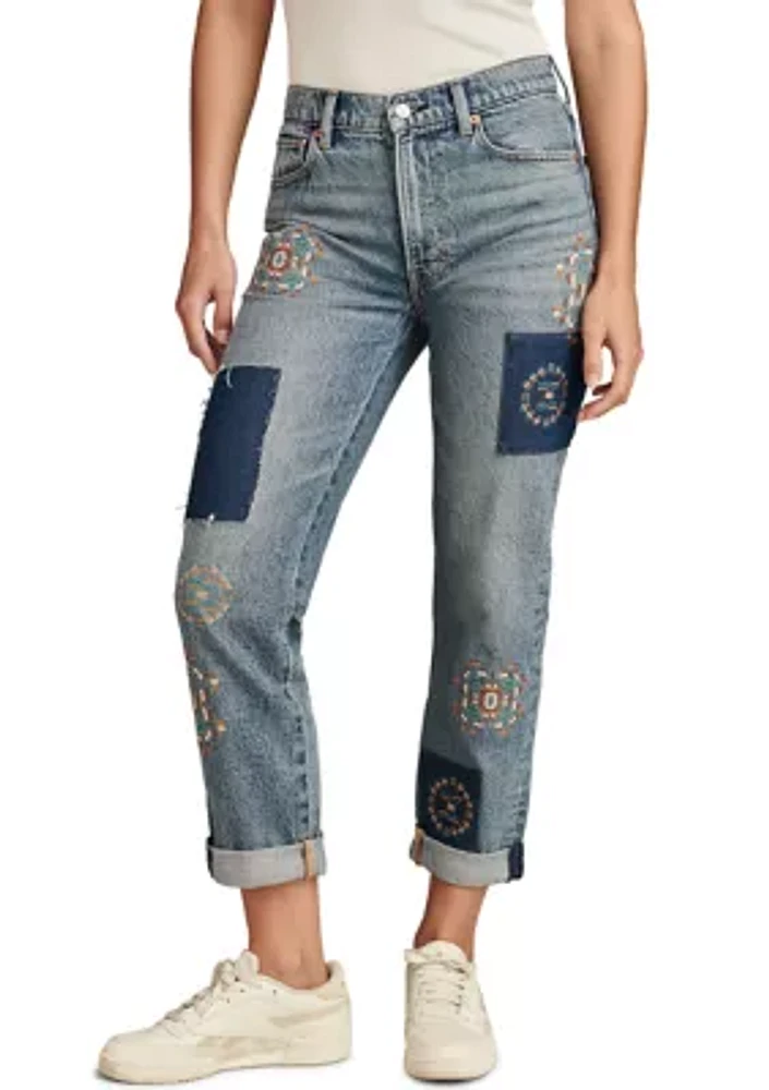 Women's Mid Rise Boyfriend Jeans