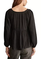 Lace Paneled Tunic T-Shirt