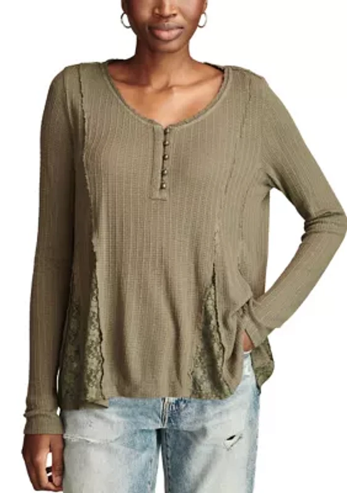 Women's Lace Swing Henley Shirt