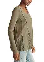 Women's Lace Swing Henley Shirt