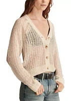 Open Work Half Stitch Cardigan