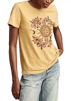 Women's Sun and Moon Floral Graphic T-Shirt