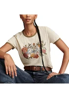 Women's Embroidered Floral T-Shirt