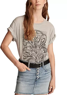 Floral Embroidery Perfect T-Shirt