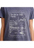 Women's Paris Stamp Graphic T-Shirt