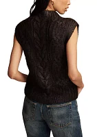 Women's Metallic Sweater Knit Vest