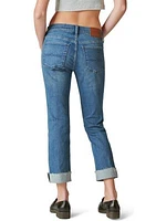 Women's Cuffed Sweet Denim Cropped Pants