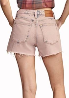 Women's High Rise Denim Mom Shorts