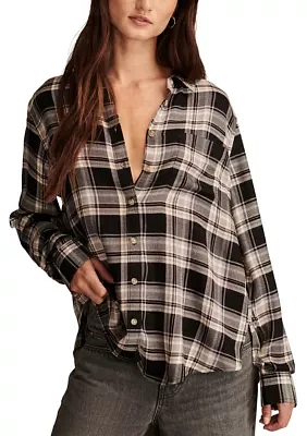 Women's Plaid Boyfriend Shirt