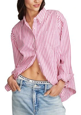 Long Sleeve Striped Boyfriend Shirt