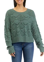 Open Stitch Pullover Sweater