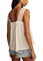 Sleeveless Embroidered Tank Top