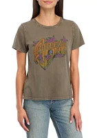 Studded Grateful Dead Classic Crew Neck Graphic T-Shirt