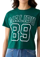 Women's Short Sleeve Boxy Malibu Graphic T-Shirt