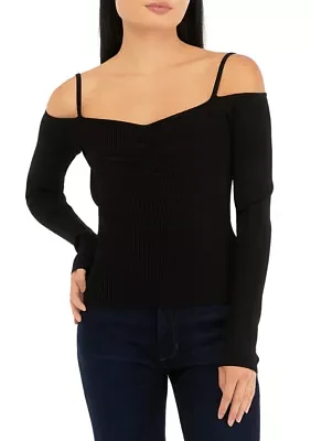 Women's Off the Shoulder Long Sleeve Top