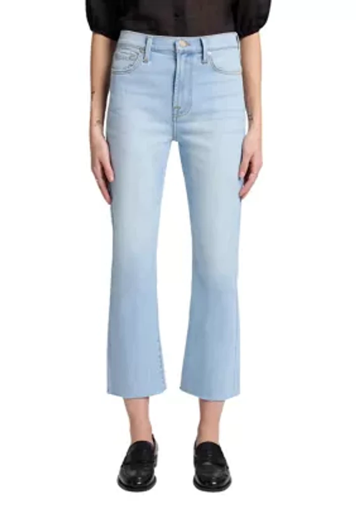 Women's High Waisted Slim Kick Jeans