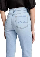 Women's High Waisted Slim Kick Jeans