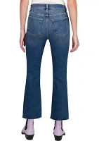 High Waisted Slim Kick Jeans