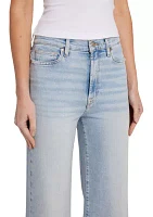 Women's High Rise Jeans with Fray Hem