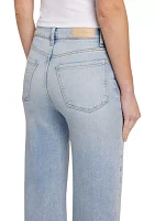 Women's High Rise Jeans with Fray Hem