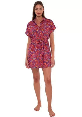 Rue Paisley Lucia Printed Swim Cover Up Dress