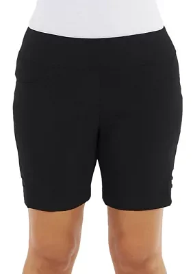 Solid Color Tech Stretch Short with All Around Elastic Waistband