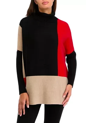 Women's  Turtleneck Poncho