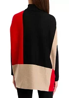 Women's  Turtleneck Poncho