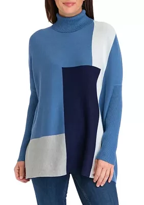 Women's Turtleneck Poncho