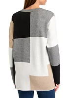 Women's Color Block Crew Neck Sweater