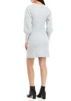 Women's Tie Waist Sweater Dress