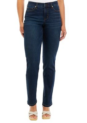 Women's Mid Rise Straight Stretch 31" Jeans