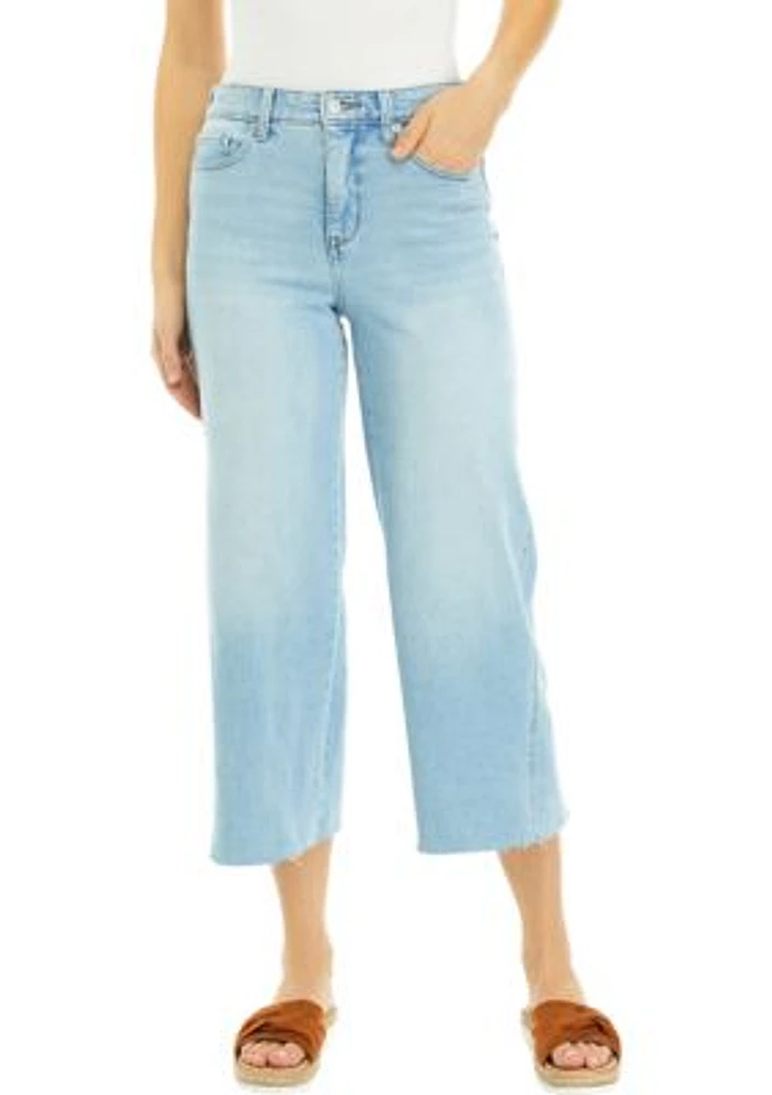 Women's Seamed Wide Leg Denim Pants