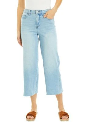 Women's Seamed Wide Leg Denim Pants