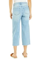 Women's Seamed Wide Leg Denim Pants