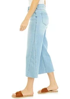 Women's Seamed Wide Leg Denim Pants