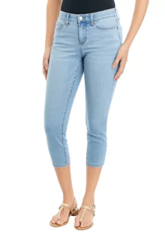 Petite 5 Pocket Cropped Denim Jeans