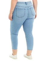 Plus 5 Pocket Denim Cropped Jeans