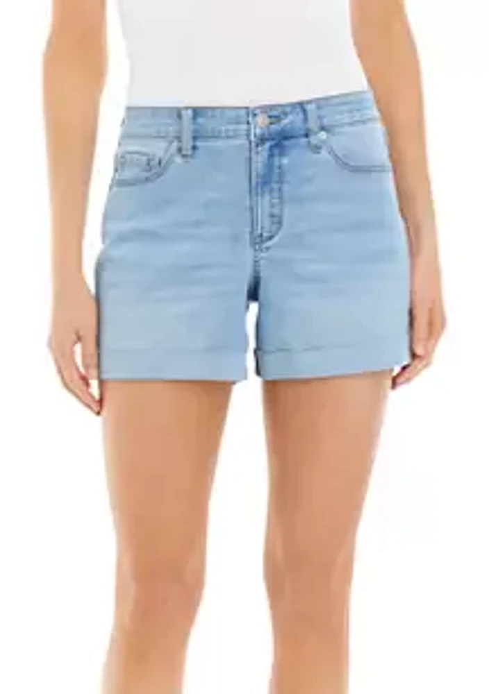 Wonderly Women's Mid Rise 4" Denim Shorts