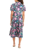 Petite Challis Printed Dress