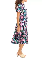 Petite Challis Printed Dress