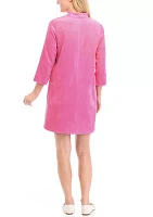 Petite 3/4 Sleeve Corded Collar Dress