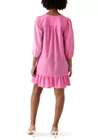 Women's Ric Rac Bib Linen Dress