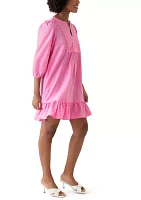 Women's Ric Rac Bib Linen Dress