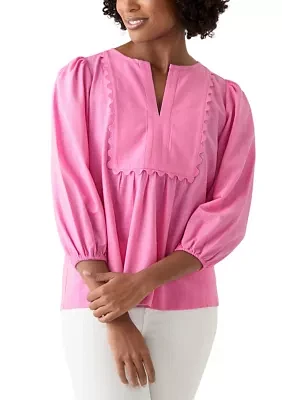 Women's Ric Rac Scallop Top