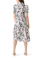 Women's Short Sleeve Midi Shirtdress