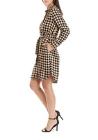 Women's Long Sleeve Essential Button Shirtdress