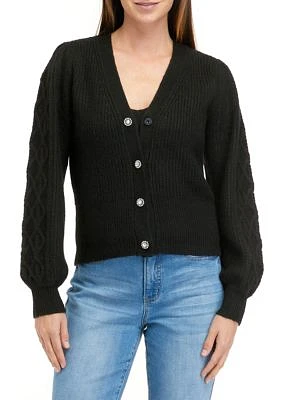 Women's Jeweled Button Cardigan